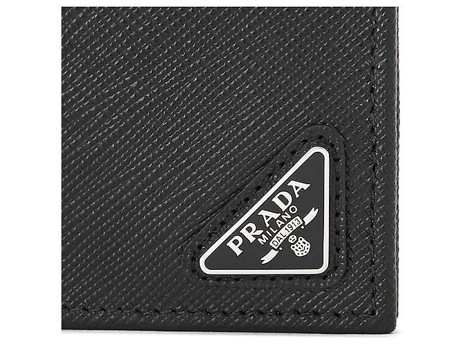 Prada Saffiano Men's Bifold Wallet QHH Black - view 7