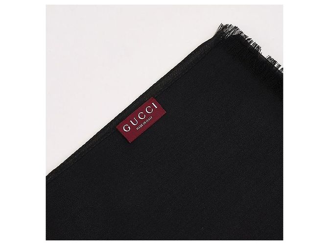 Gucci Cachecol de lã e seda jacquard Preto - vista 5