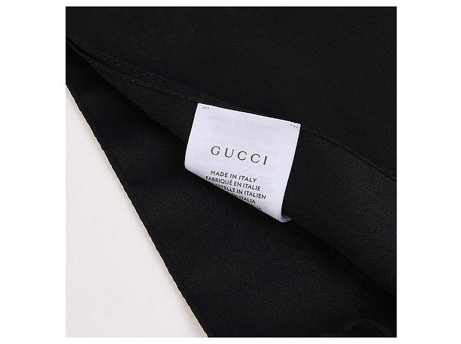 Gucci Cachecol de lã e seda jacquard Preto - vista 6