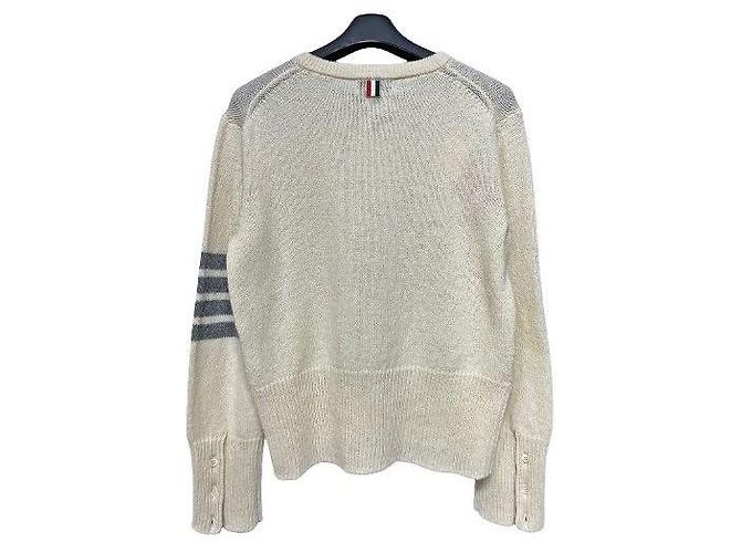 Thom Browne White Diagonal Arm Band Wool Knit - view 2