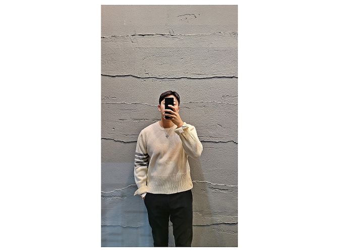 Thom Browne White Diagonal Arm Band Wool Knit - view 3