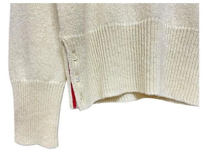 Thom Browne White Diagonal Arm Band Wool Knit - view 7