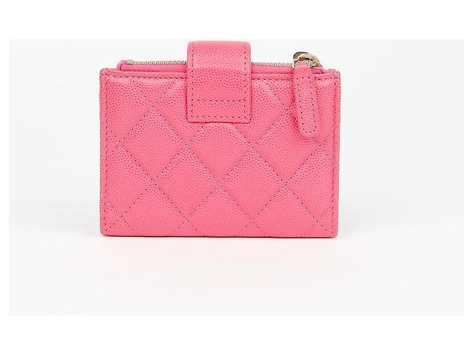 Chanel Tarjetero Classic Double Zip de Caviar Negro - vista 4