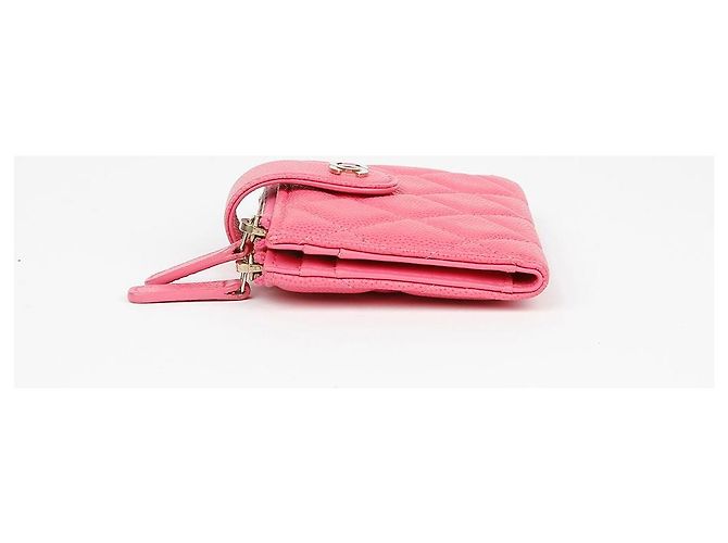 Chanel Tarjetero Classic Double Zip de Caviar Negro - vista 5