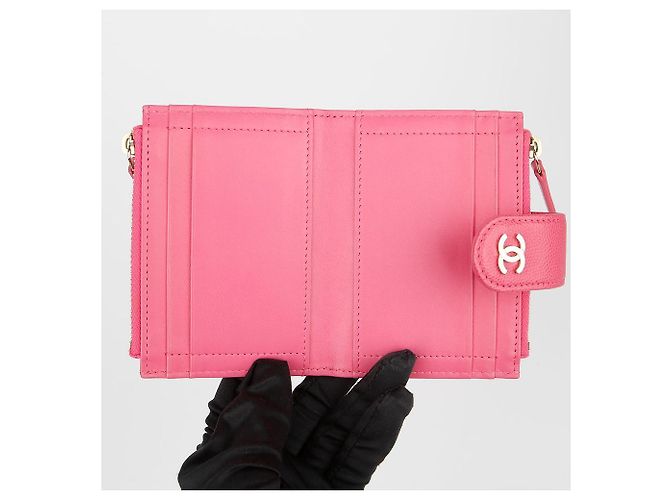 Chanel Tarjetero Classic Double Zip de Caviar Negro - vista 7