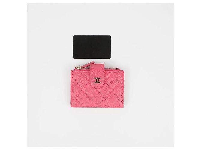 Chanel Tarjetero Classic Double Zip de Caviar Negro - vista 8