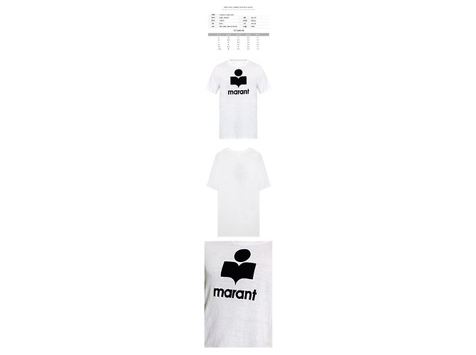Isabel Marant KARMAN Leinen-T-Shirt White Mehrfarben - Ansicht 2
