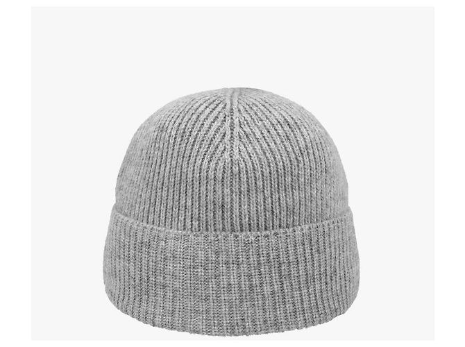 Ralph Lauren Solid Denim Bear Knit Beanie Silvery - view 5
