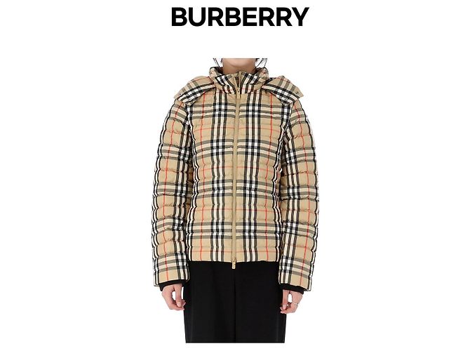 Burberry Houndstooth Pattern Hooded Down Jacket Adult Size Multiple colors - view 5