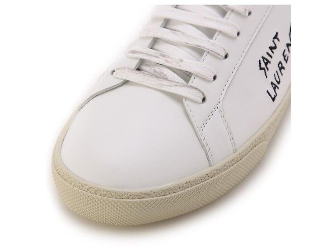 Saint Laurent Logo Sneaker Silber Metall - Ansicht 6