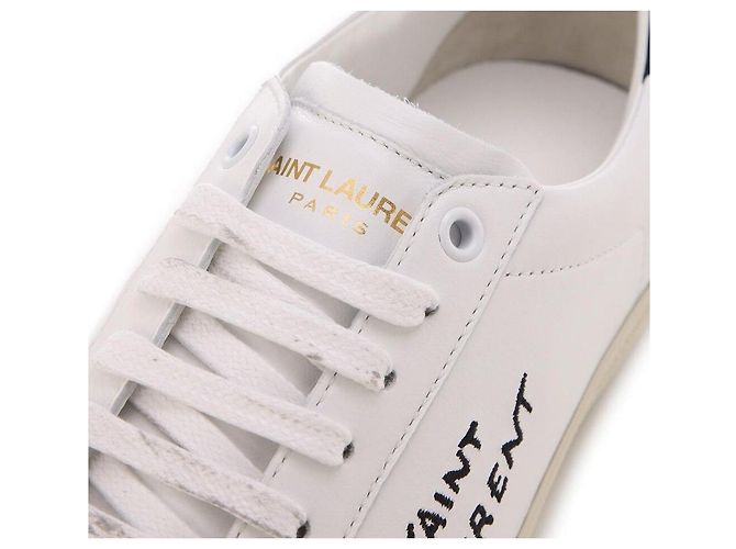 Saint Laurent Logo Sneaker Silber Metall - Ansicht 7