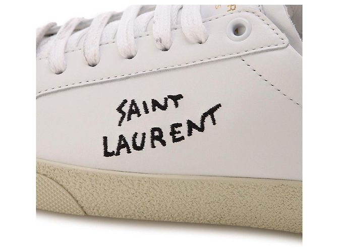 Saint Laurent Logo Sneaker Silber Metall - Ansicht 8