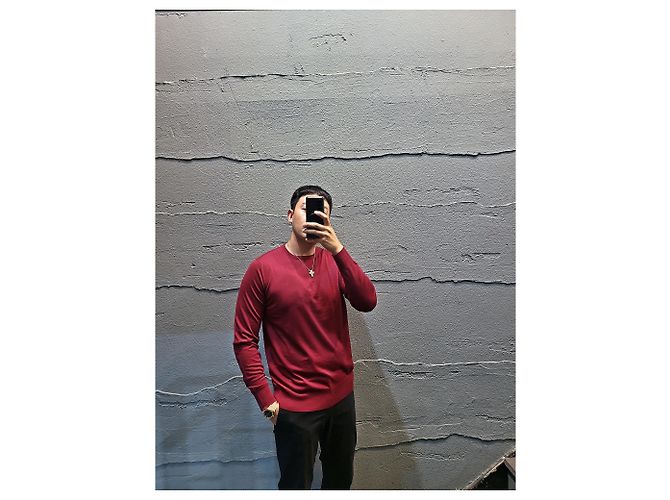 Loro Piana Roter Rundstrick Pullover Herren - Ansicht 3