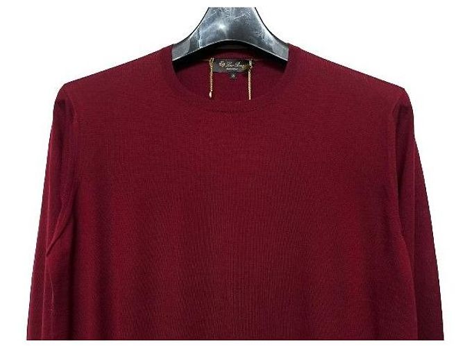 Loro Piana Roter Rundstrick Pullover Herren - Ansicht 4