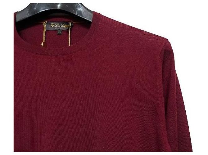 Loro Piana Roter Rundstrick Pullover Herren - Ansicht 5