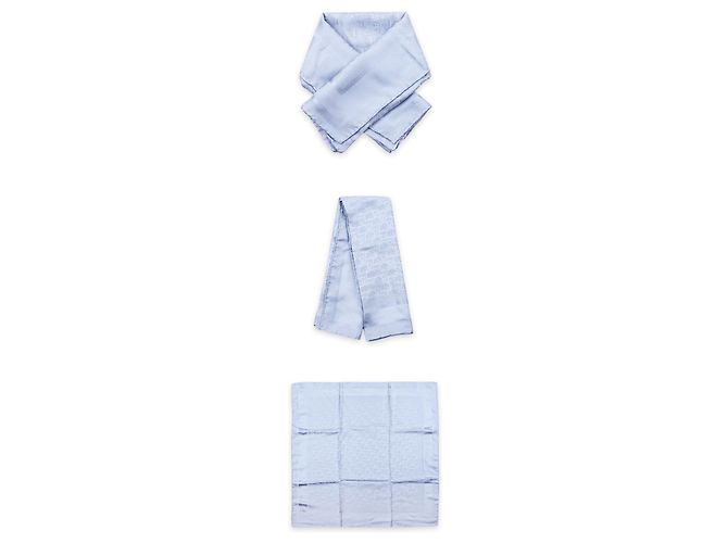 Dior Foulard Quadrato Carré Opal Silk da Donna (Blue) - vista 3
