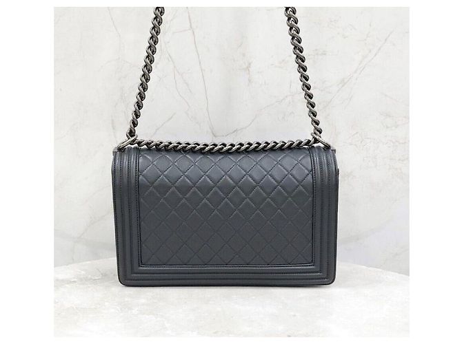 Chanel Borsa Boy Large Classica in vitello Nero - vista 3