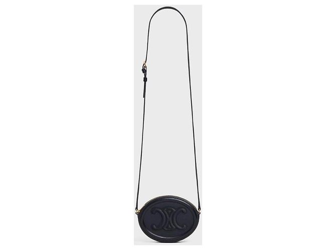 Céline Borsa a tracolla Cuir Triopé Oval Pearl Nero - vista 9