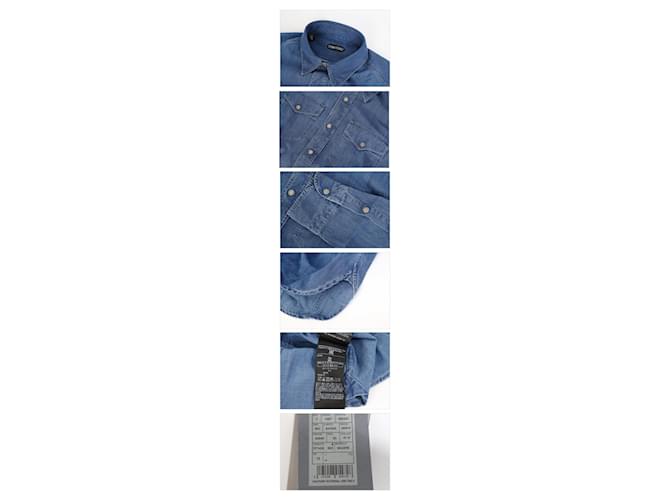 Camicia Tom Ford in tessuto blu - vista 4