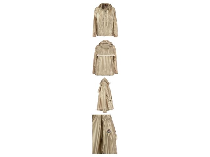Giacca con cappuccio Moncler TAZENAT con patch logo Gold Arancione - vista 2