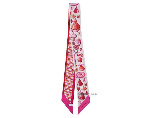 Salvatore Ferragamo Foulard di seta Cotton Candy Multicolore - vista 10