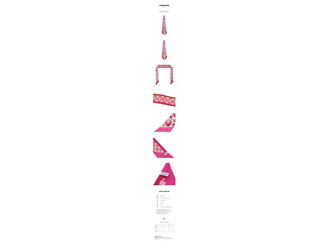 Salvatore Ferragamo Foulard di seta Cotton Candy Multicolore - vista 11