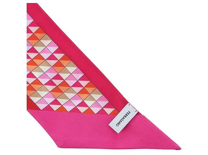 Salvatore Ferragamo Foulard di seta Cotton Candy Multicolore - vista 6