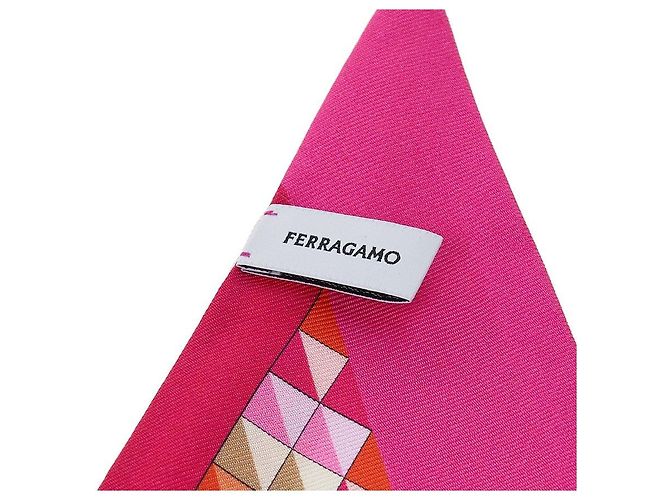 Salvatore Ferragamo Foulard di seta Cotton Candy Multicolore - vista 7