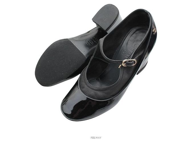 Chanel Lackschuhe Mary Jane in Schwarz - Ansicht 3