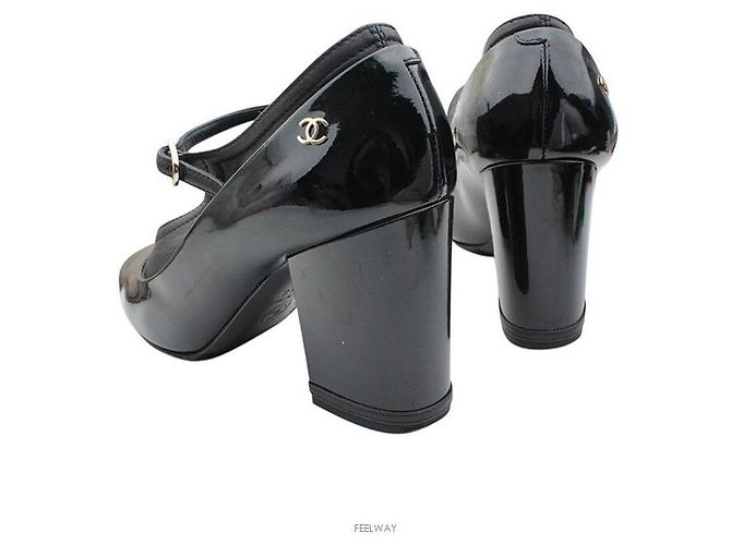Chanel Lackschuhe Mary Jane in Schwarz - Ansicht 4