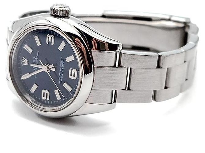 Rolex Oyster Perpetual Steel Uhr Schwarz - Ansicht 2