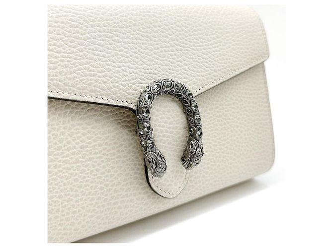 Gucci Dionysus Lederhandtasche mit Kette, Farbe Ivory, unbenutzt Weiß - Ansicht 7