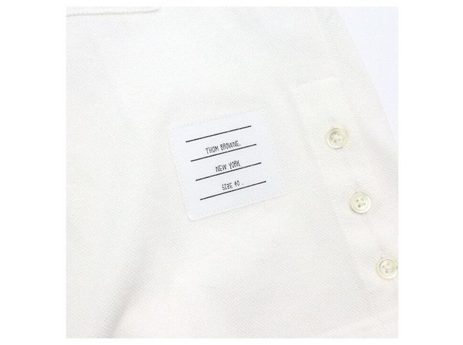 Thom Browne Vestido de algodón blanco con tres rayas para mujer - vista 6