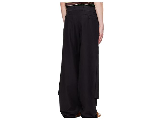 Pantaloni in twill di cotone Dries Van Noten PRIFFITH Nero - vista 7