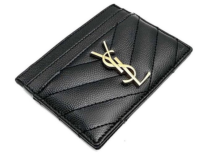 Saint Laurent Portacarte Monogram Nero - vista 2