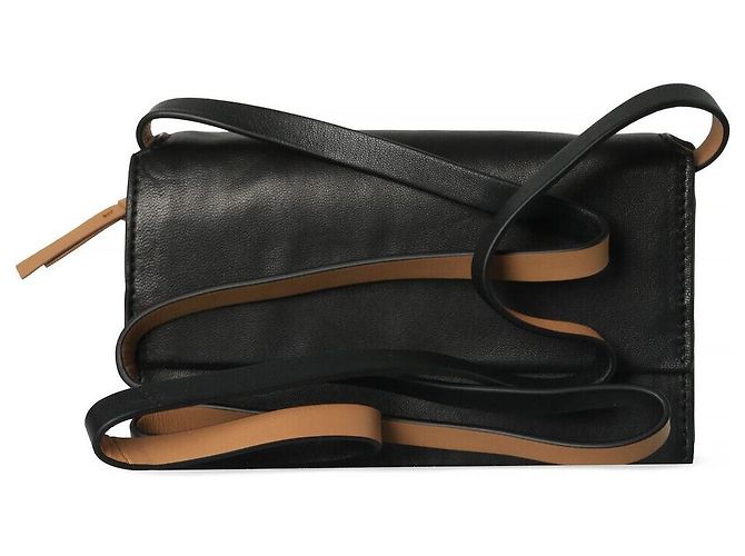 Bolso de cuero con correa Dries Van Noten Black Negro - vista 3