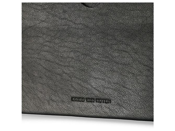 Bolso de cuero con correa Dries Van Noten Black Negro - vista 4