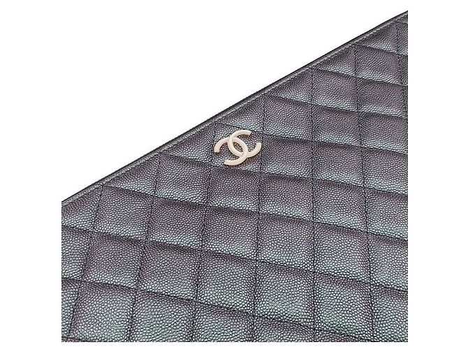 Chanel Clutch Large Caviar Classic Pearl Navy Blu - vista 5