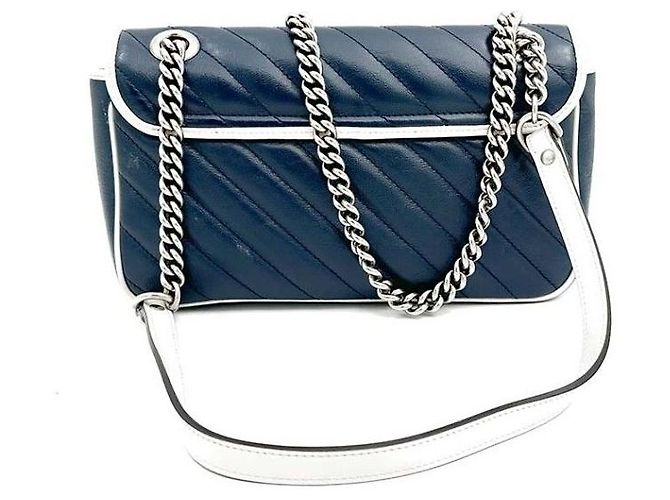 Gucci Borsa a tracolla Marmont Matelassé Blu - vista 4