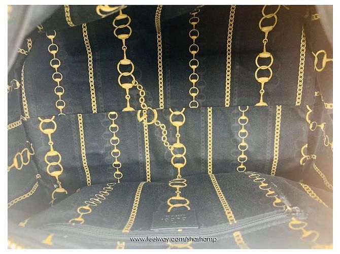 Gucci Borsa Tote Boston Stitch brevettata Nero - vista 5