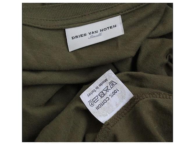 Dries Van Noten T-Shirt Olivengrün Braun - Ansicht 3