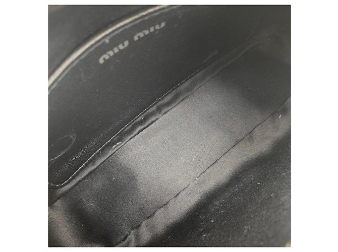 Miu Miu Borsa a tracolla in Nappa con catena di perle, borsa hobo a tracolla Nero - vista 14
