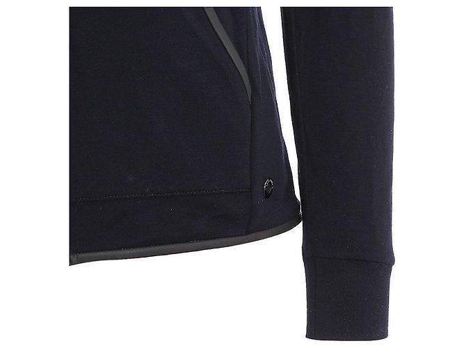 Loro Piana Casaco de lã com capuz e fecho para mulher Preto - vista 12