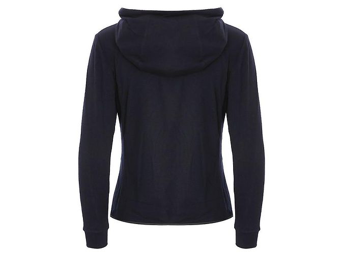 Loro Piana Casaco de lã com capuz e fecho para mulher Preto - vista 7