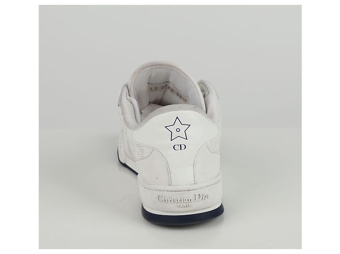 Dior White Oblique One Sneaker aus perforiertem Kalbsleder Weiß - Ansicht 6