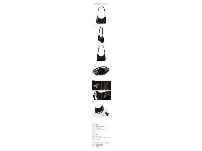 Prada Mini Borsa Re-Nylon con catena Reedition stamp: QOO Nero - vista 12