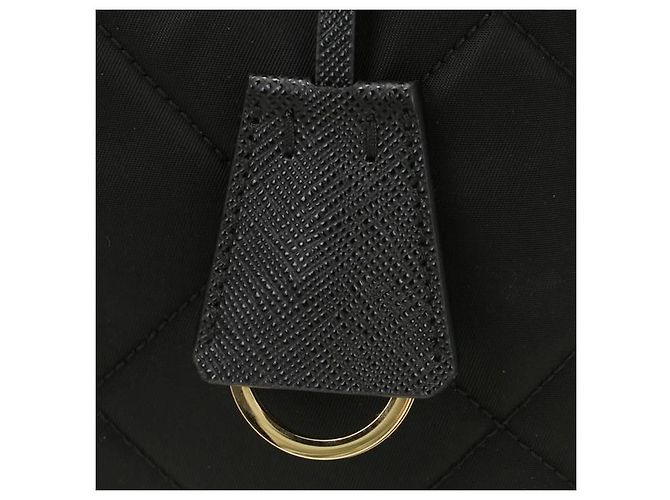 Prada Mini Borsa Re-Nylon con catena Reedition stamp: QOO Nero - vista 6