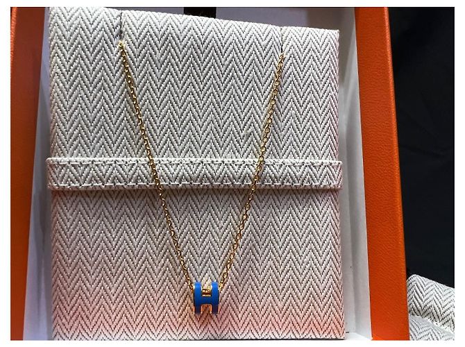 Hermès Collar Mini Blue Gold Popash Multicolor - vista 2