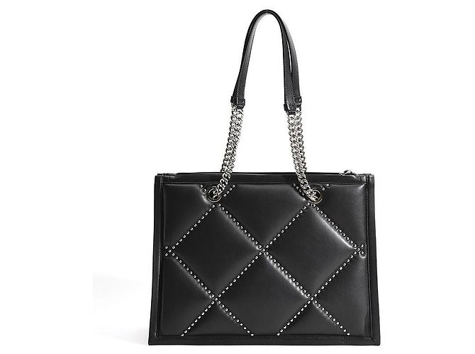 Salvatore Ferragamo Saco Tote acolchoado Viva Bow com strass Preto - vista 12