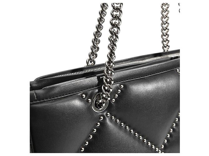 Salvatore Ferragamo Saco Tote acolchoado Viva Bow com strass Preto - vista 16